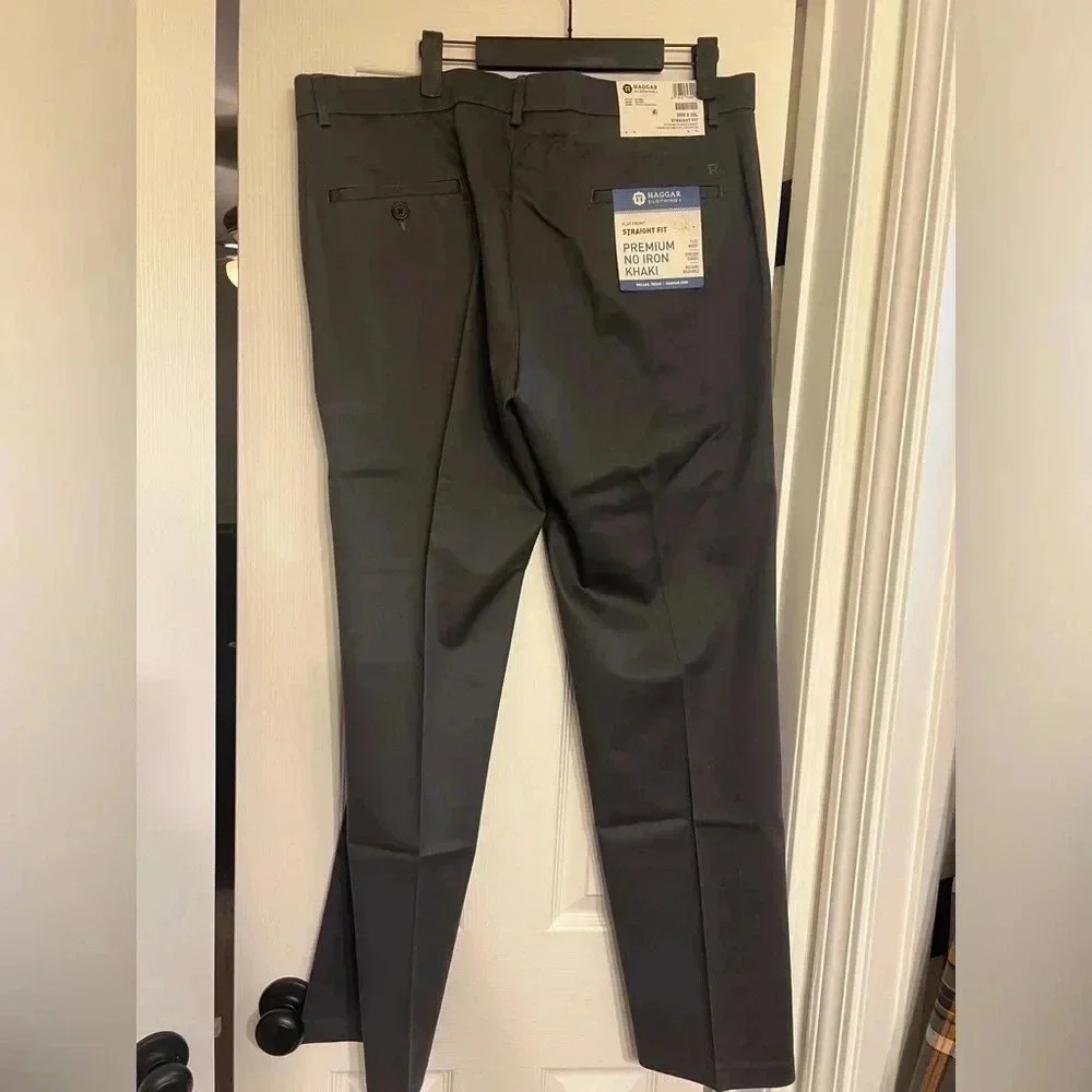 Haggar men’s dark grey dress pants size 36x32 NWT - Picture 3 of 4
